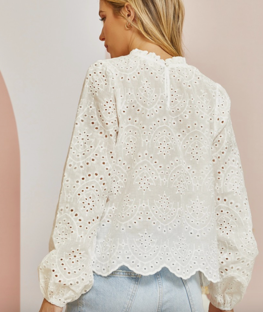 トップス Yilon Fleur lace blouse ivory Fleur lace blouse – YILON