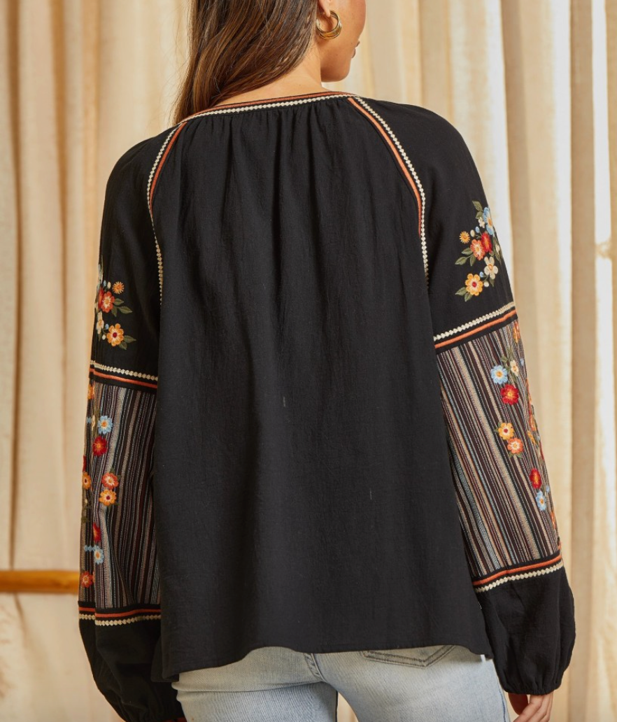 Western Embroidered Blouse