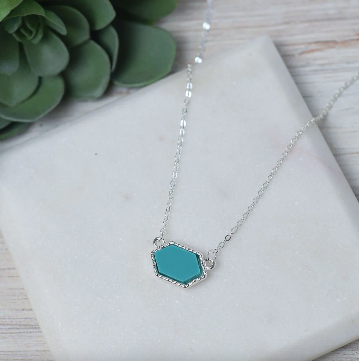 Teal necklace best sale